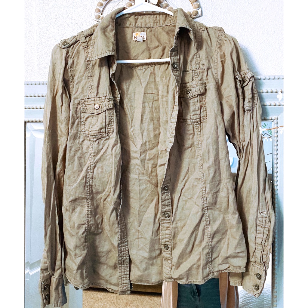 Mudd Green Button Up
